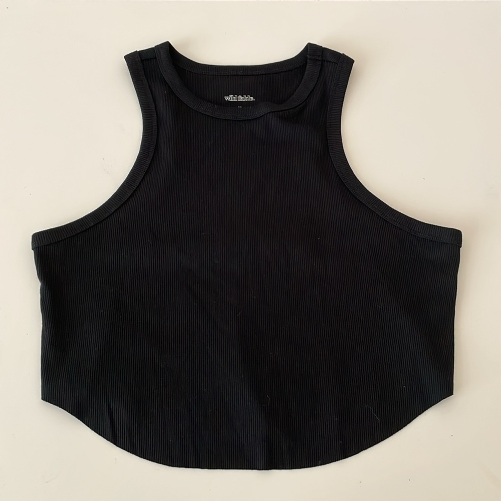 Wild Fable Crop Tank Top Ribbed Scoop Crop Tee